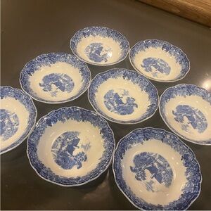 Elegant Blue and White Dinnerware Set